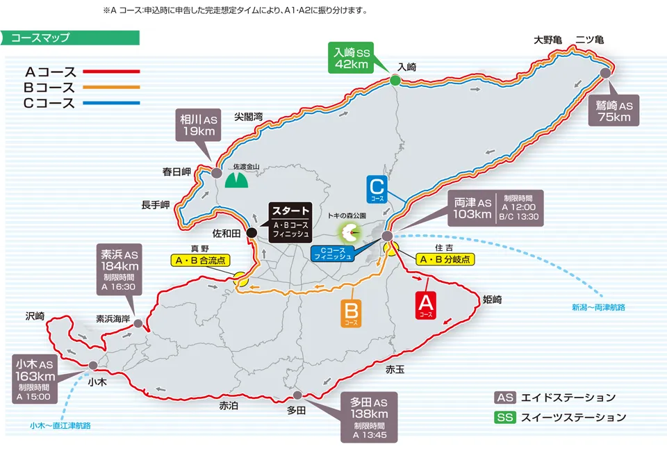 佐渡長距離騎行210路線