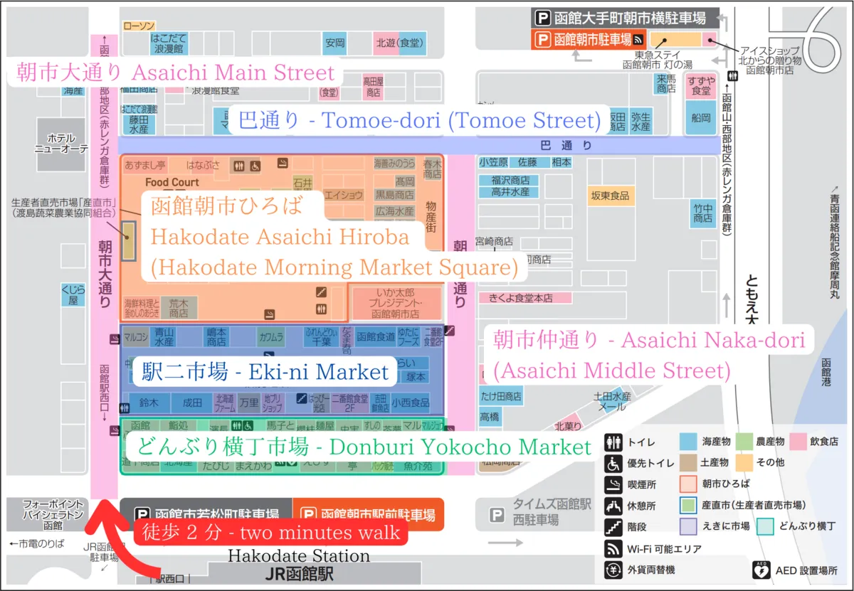 從函館站到函館早市