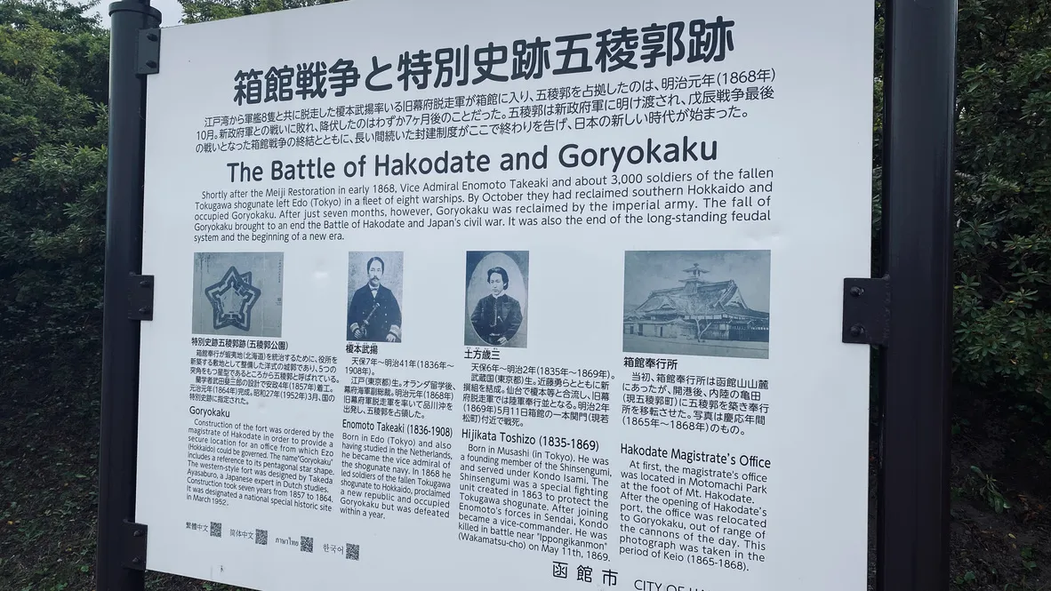 箱館戰役與特別史蹟五稜郭遺址
