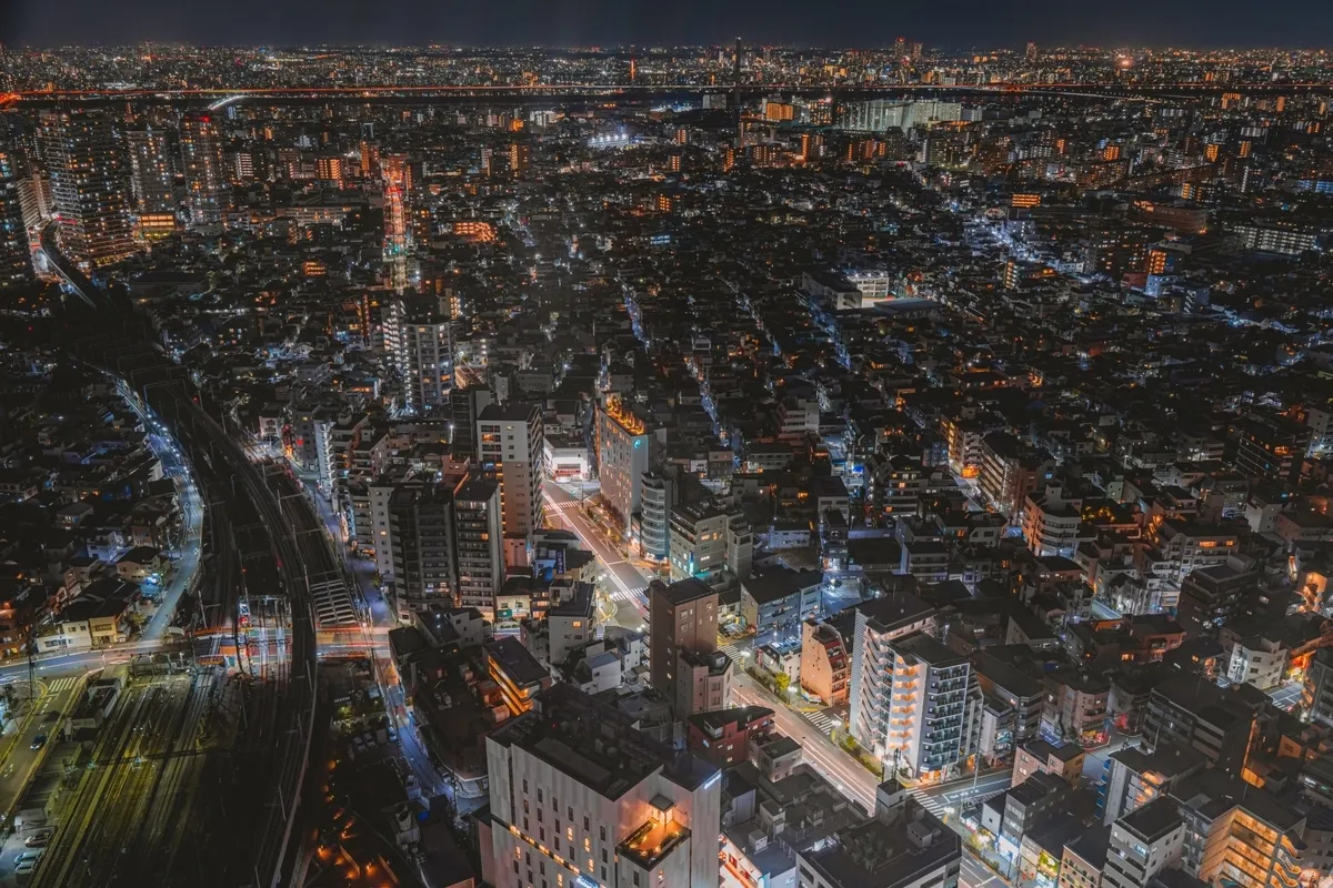 從晴空塔可見的夜景